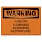 Signmission OSHA Gasoline Flammable No Smoking No Open Flame 10in X 7in Rigid Plastic, 7" W, 10" L, Landscape OS-WS-P-710-L-12156 - alternate 1